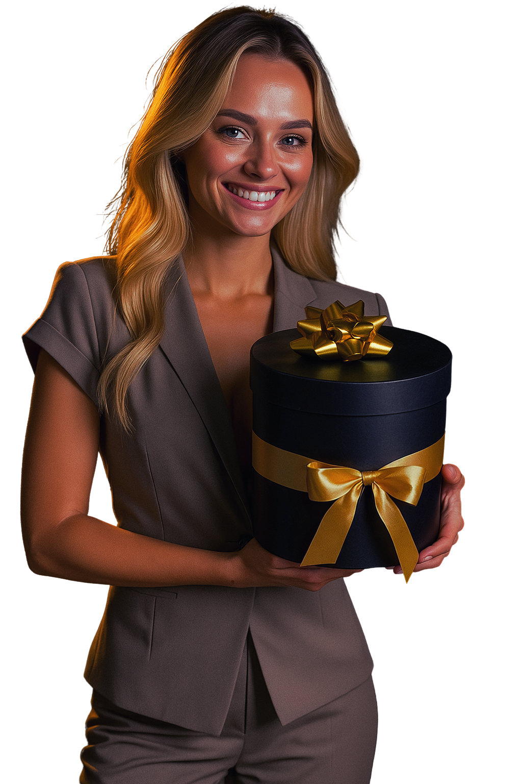 Mujer disfrutando productos LuVelle